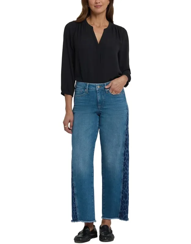 Leopard Crest Wide Leg Jeans