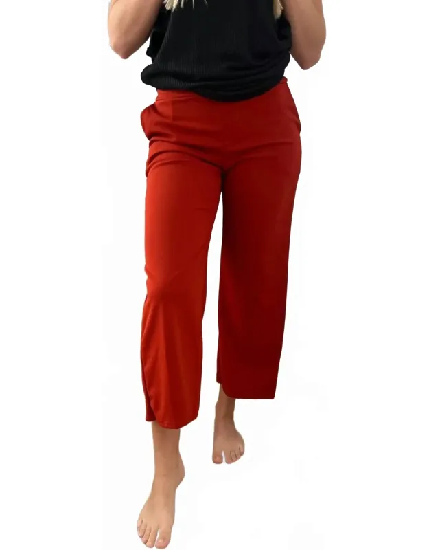 Wide Leg Stretchy Crop Pants