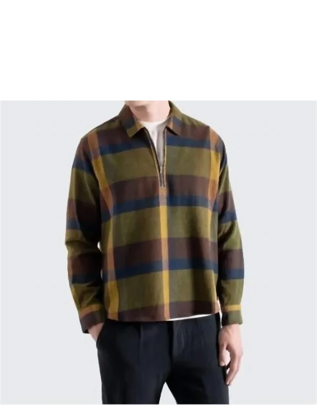Half-zip Day Flannel Shirt