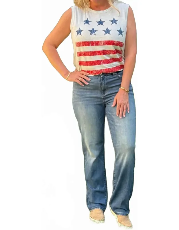 High Waist Straight Up Jeans