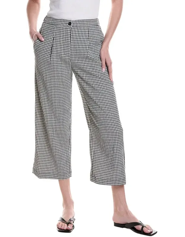 Seersucker Straight Leg Pants
