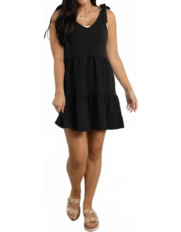 Tie Shoulder Knit Dress