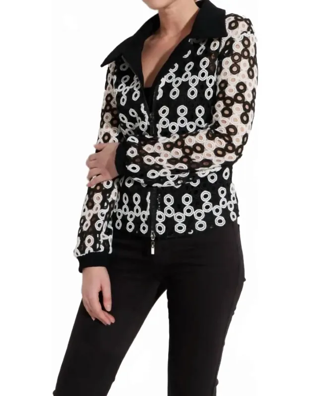 Eyelet Zip Jacket