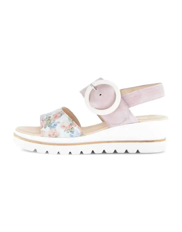 Wedge Sandals In Floral