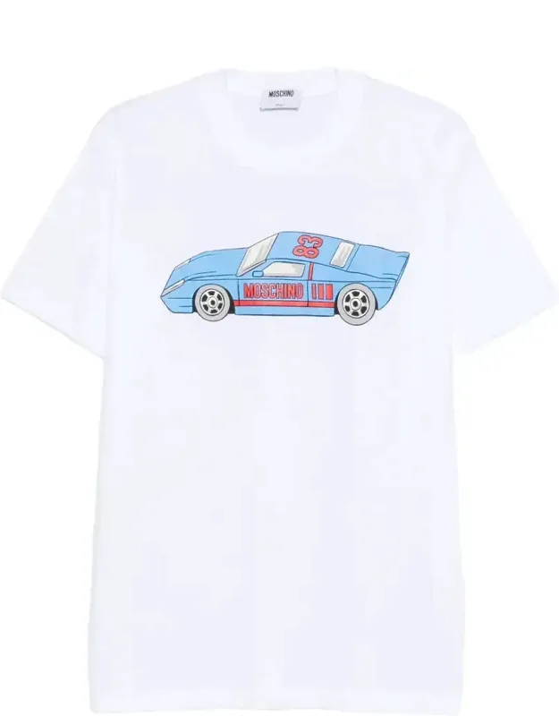 Graphic Sports Car T-shirt With Classic Crew Neckline
