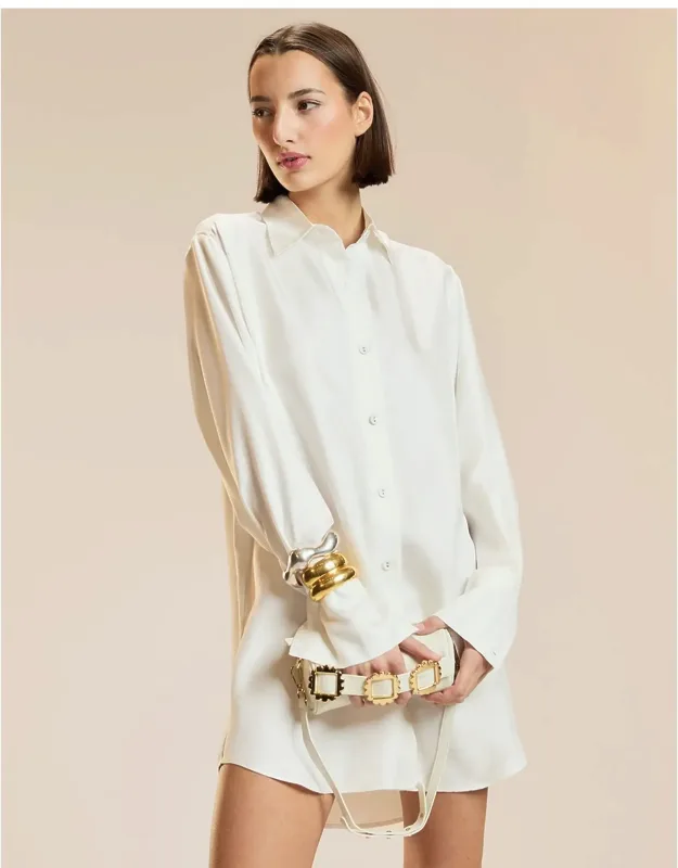 Silk Shirt Dress