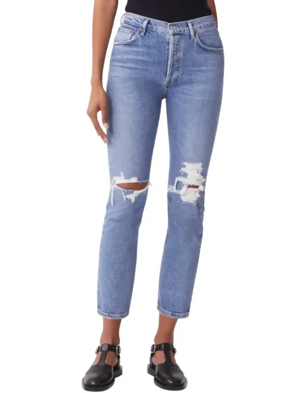 Riley High Rise Straight Jeans
