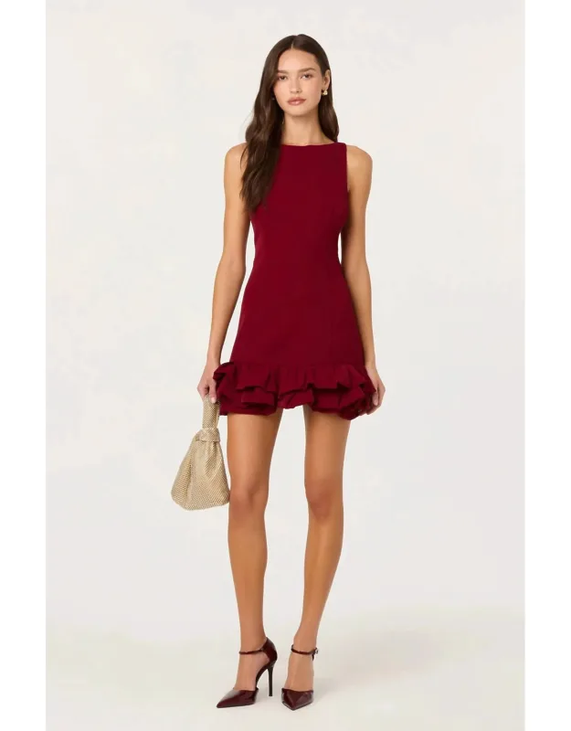 Ruffle Hem Mini Dress