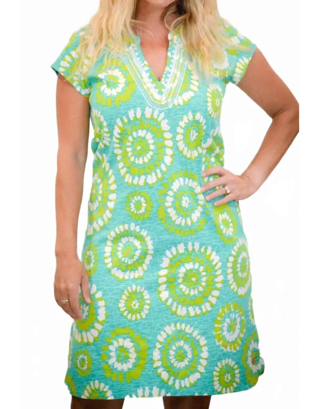 The Mini Dress In Painted Mandala