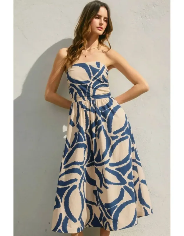 Tide Tube Top Midi Dress