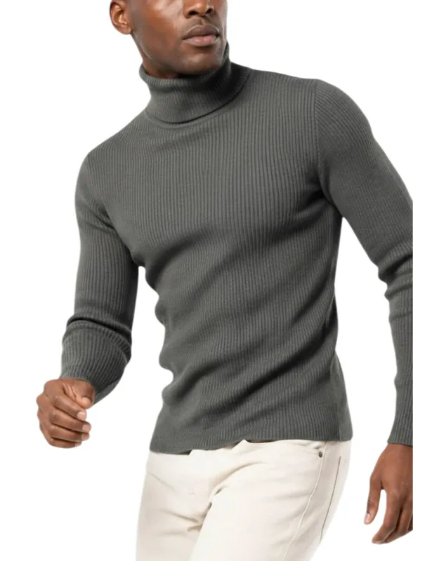 Ribbed Turtleneck Sweater