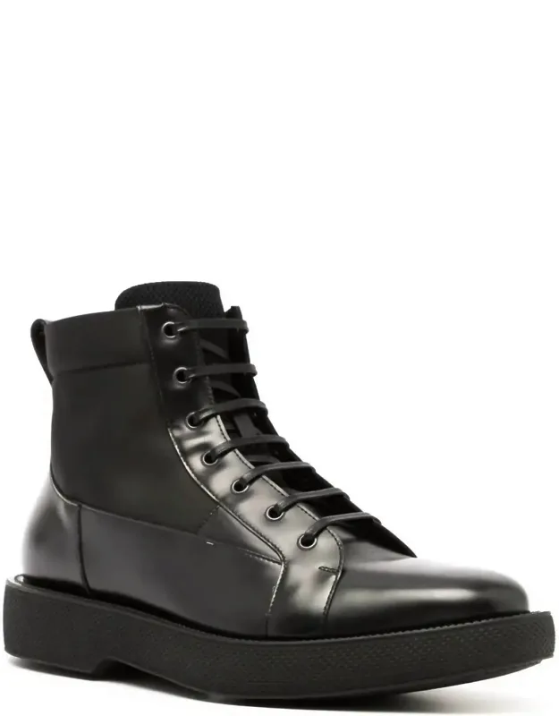 Lace-up Biker Boots