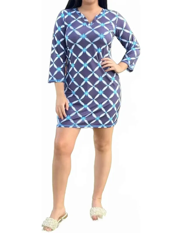 Notch Neck Mini Dress