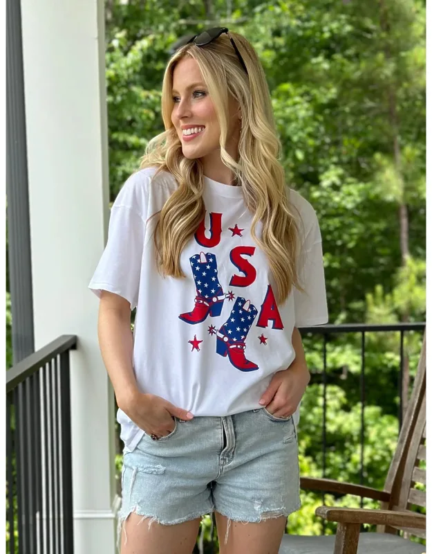 Usa Boots Grand Short Sleeve Tee