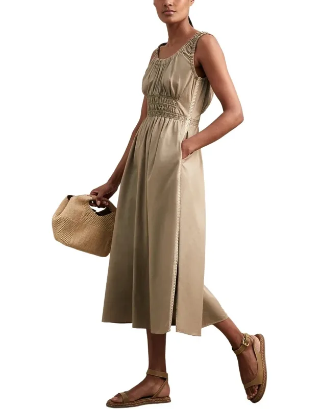 Anouk Craft Ruched Woven Dress