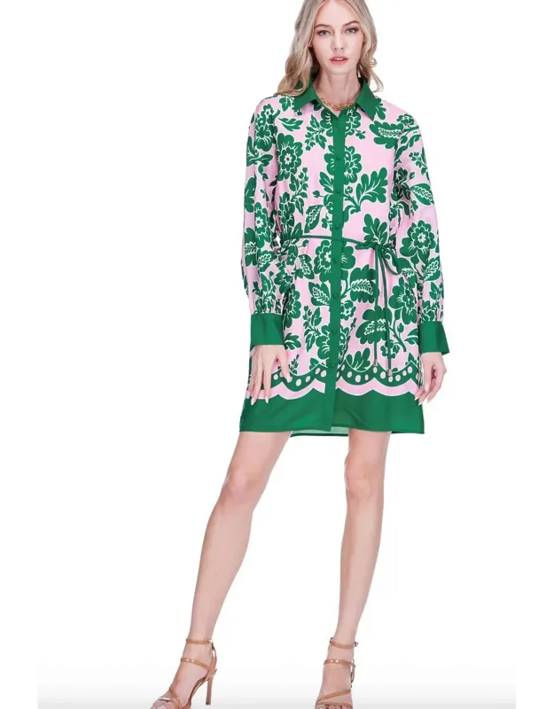 Floral Mini Shirt Dress