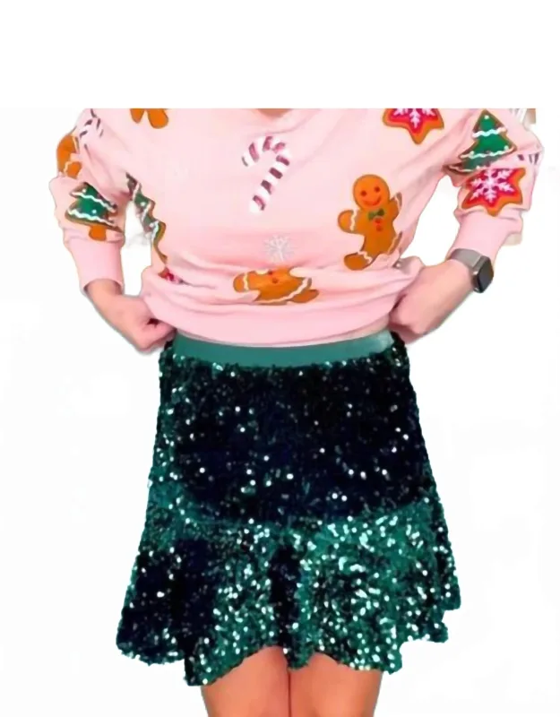 Sequin Trumpet Mini Skirt