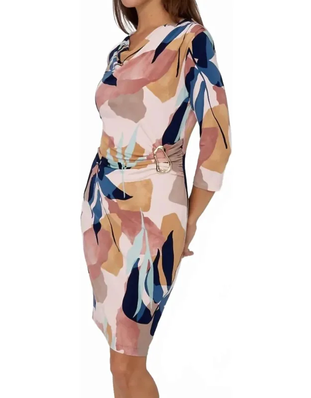 Floral Bodycon Knee-length Dress