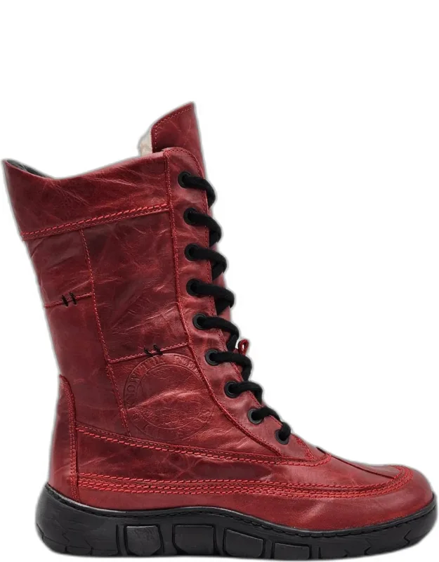 Original Tall Thick Wool-lined Zip-up Leather Boots