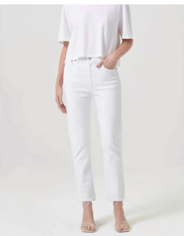 Riley High-rise Straight Crop Pants