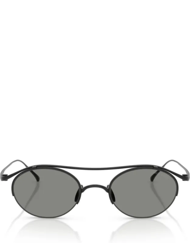 Titanium Frame Sunglasses With Oval Lenses
