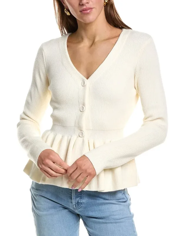 Peplum Knit Wool-blend Sweater