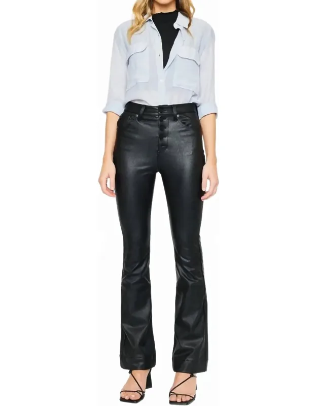 High Rise Faux Leather Bootcut Pants