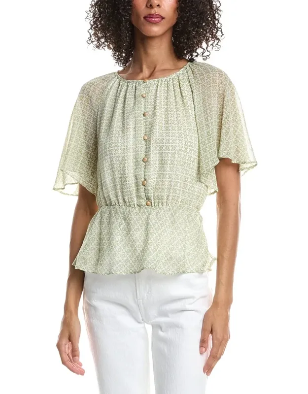Double Ruffle Button Down Shirt