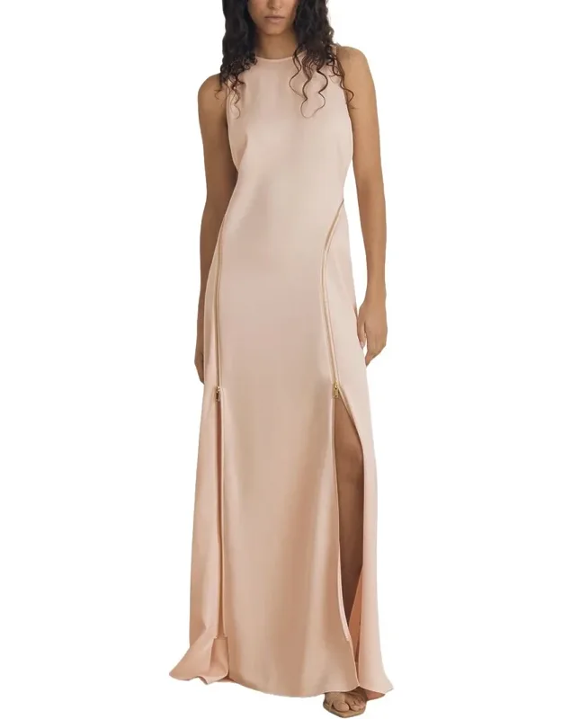 Leanna Sleeveless Wool-blend Zip Dress
