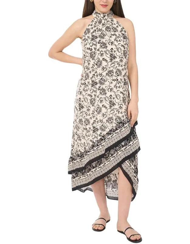 Halter Neck Sleeveless Maxi Dress