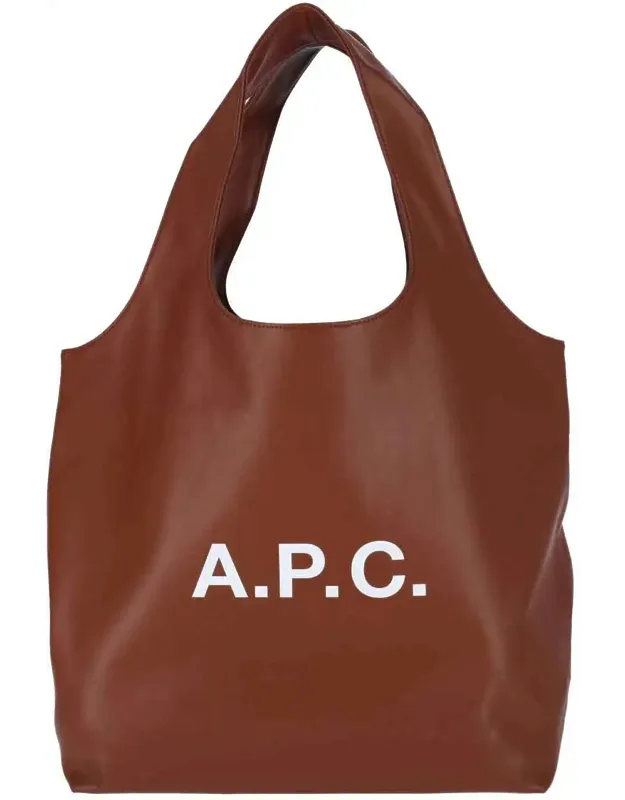 Ninon White Logo Fabric Tote