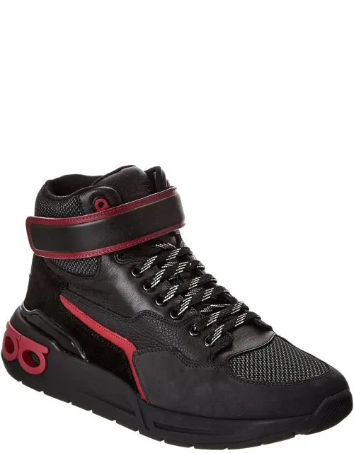Cosma Leather & Mesh High-top Sneakers