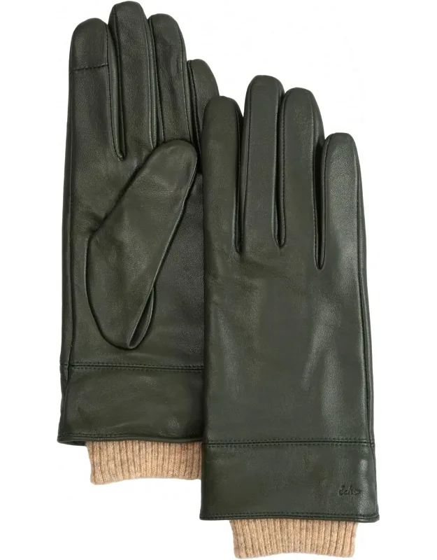 Rib Cuff Leather Glove