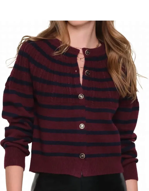 Selene Stripe Knit Cardigan