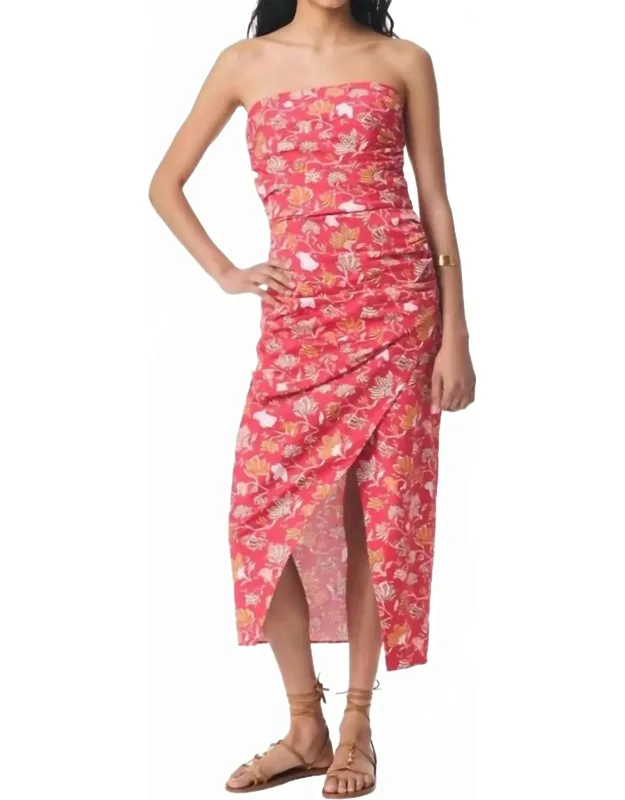 Cleopatre Strapless Midi Dress