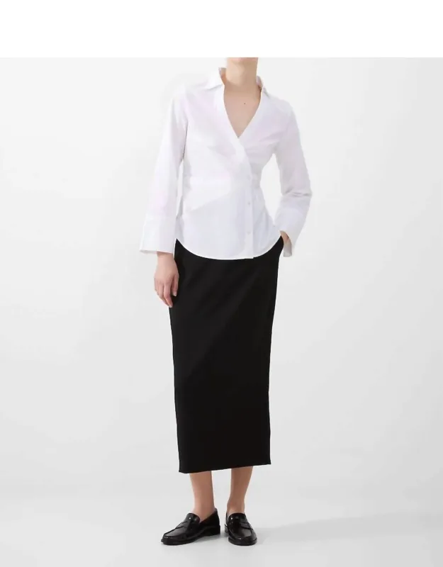 Asymmetrical Poplin Shirt