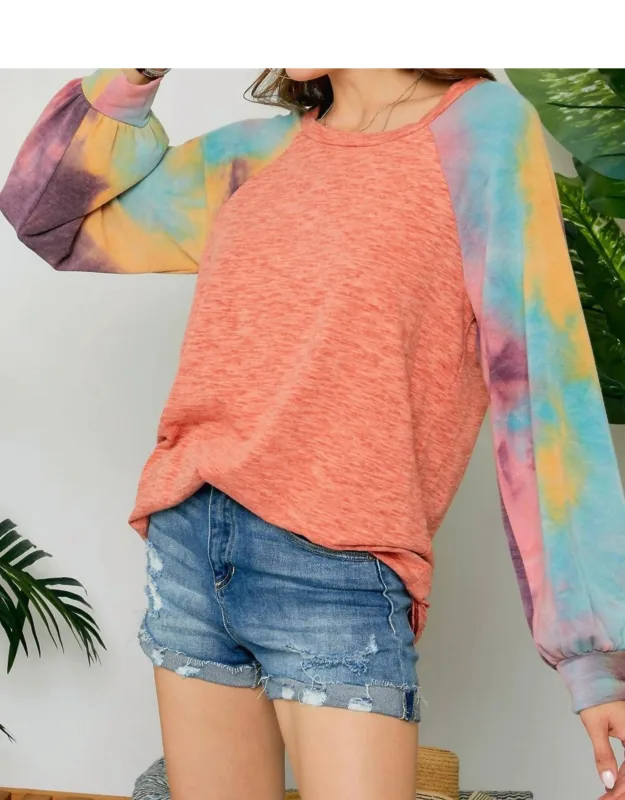 Raglan Sleeve Tie Dye Tunic