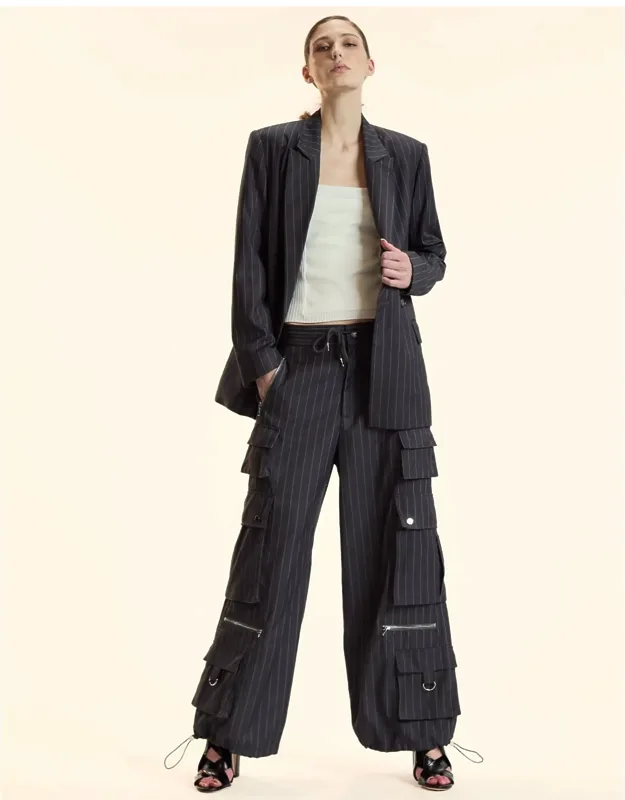 Pinstripe Cargo Pants