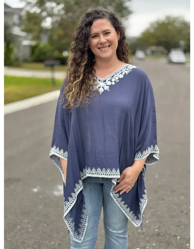 Amaryllis Poncho Top