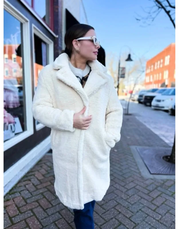 Faux Fur Trench Coat