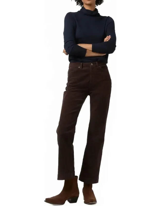 Kendall Flare 5-pocket Jean In Stretch Cord With Relaxed Fit And Mid-rise