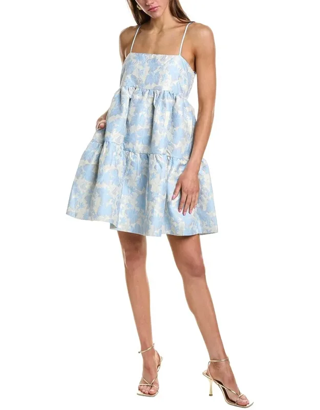 Floral Jacquard Mini Dress