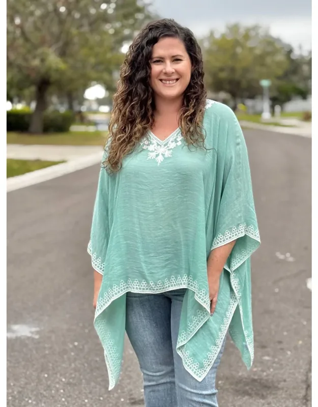 Amaryllis Poncho Top