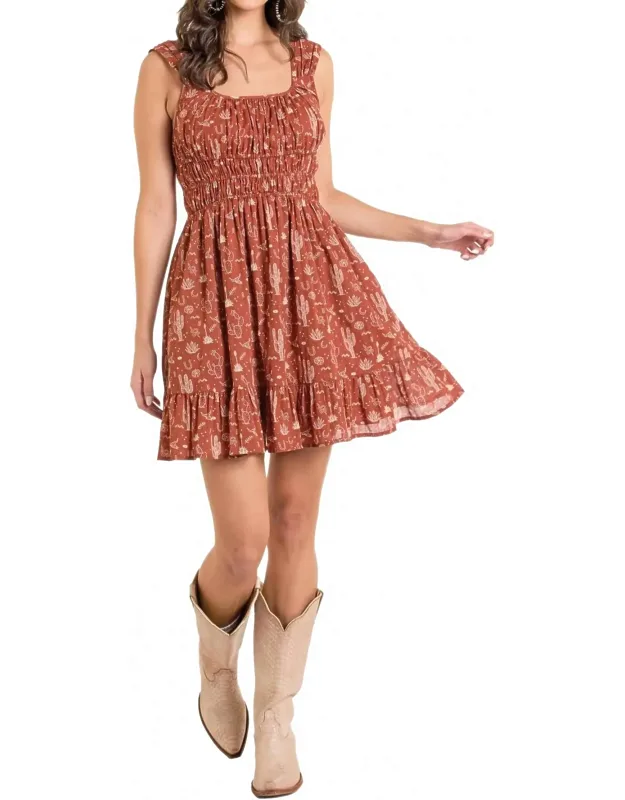 Desert Print Mini Dress