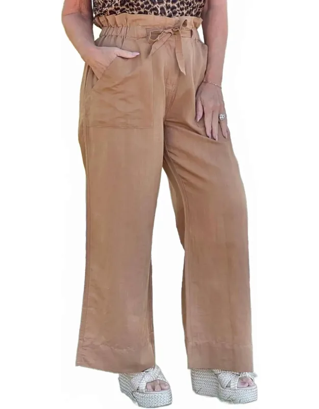 Tie Front Wide Leg Pants
