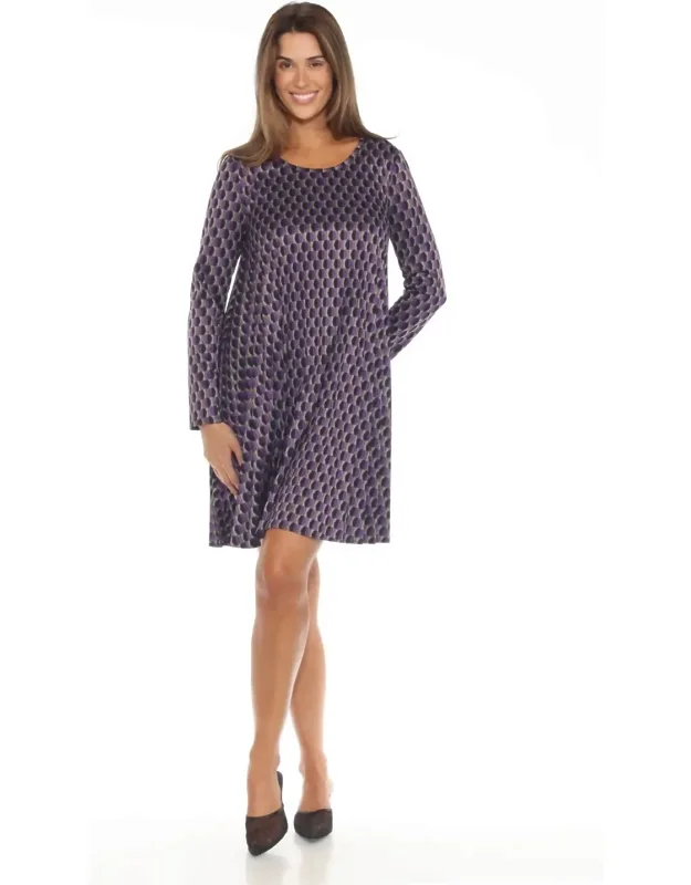 Geometric Knit Shift Dress
