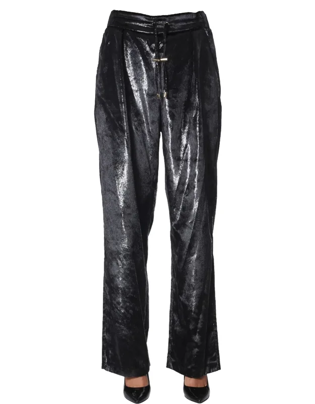 _balmain Wide Pants With Elasticated Waistband And Two Side Pockets_