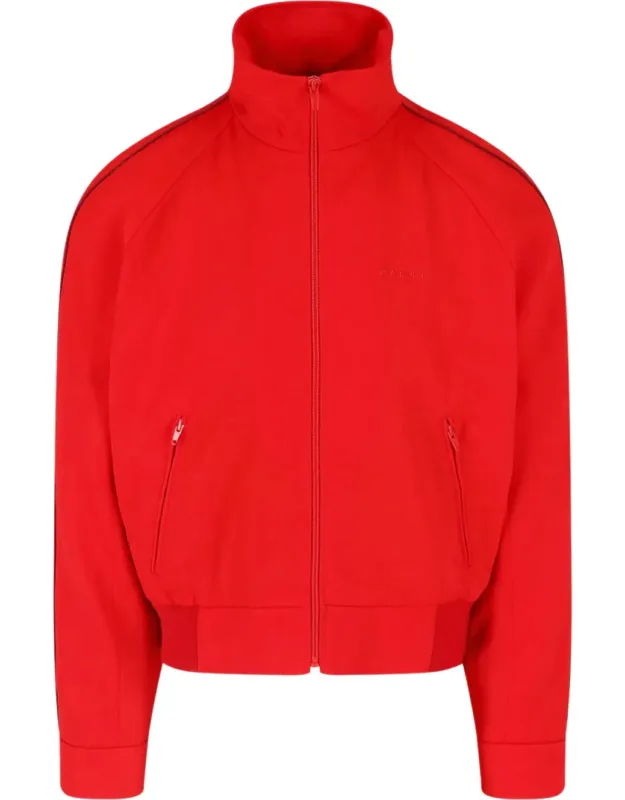Zip-up High Neck Wool Jacket