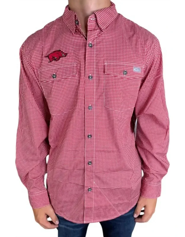 Arkansas Frat Gingham Shirt