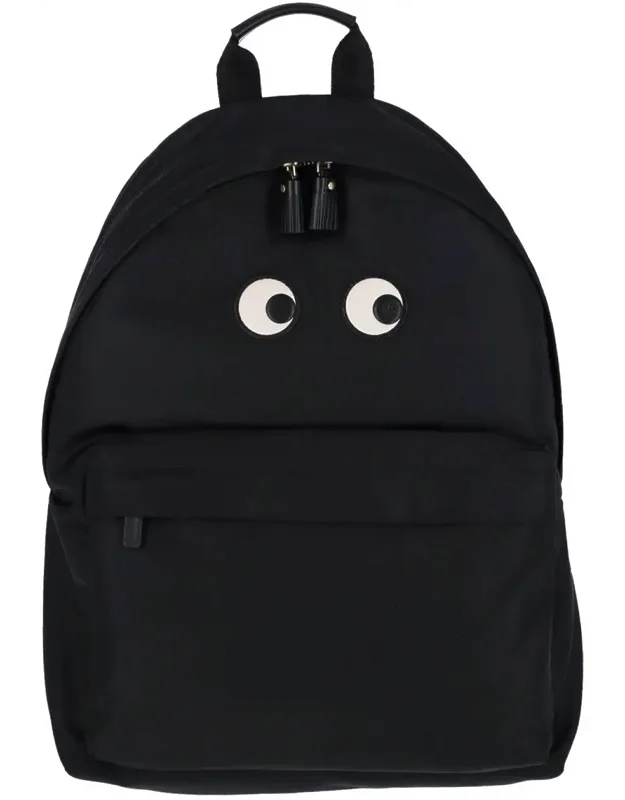Eyes Nylon Double Zip Backpack